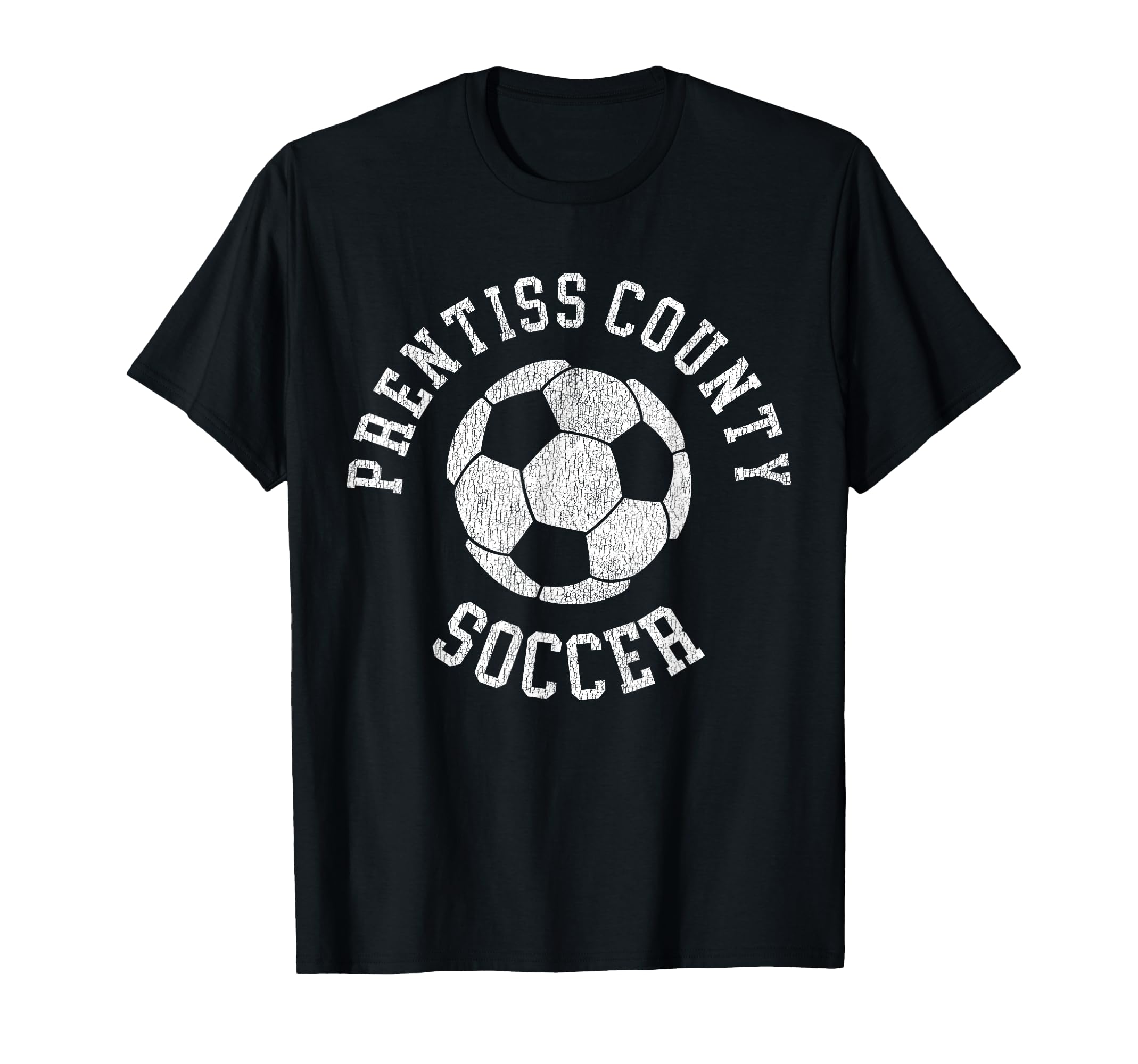 Prentiss County Soccer Distressed 90S T-Shirt - Graphic Print Unisex