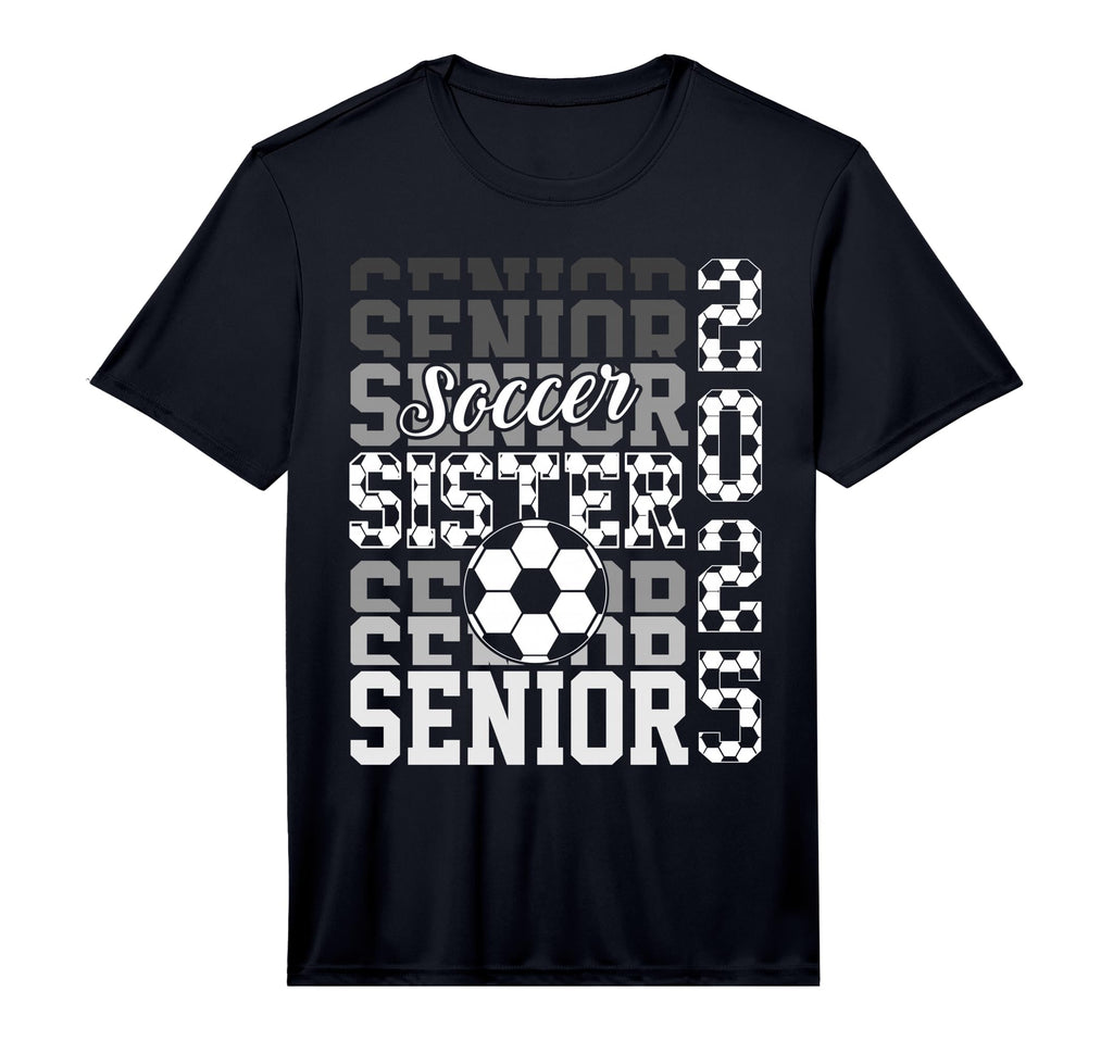 Soccer Senior Sister Class 2025 Senior T-Shirt - Graphic Print for Adults