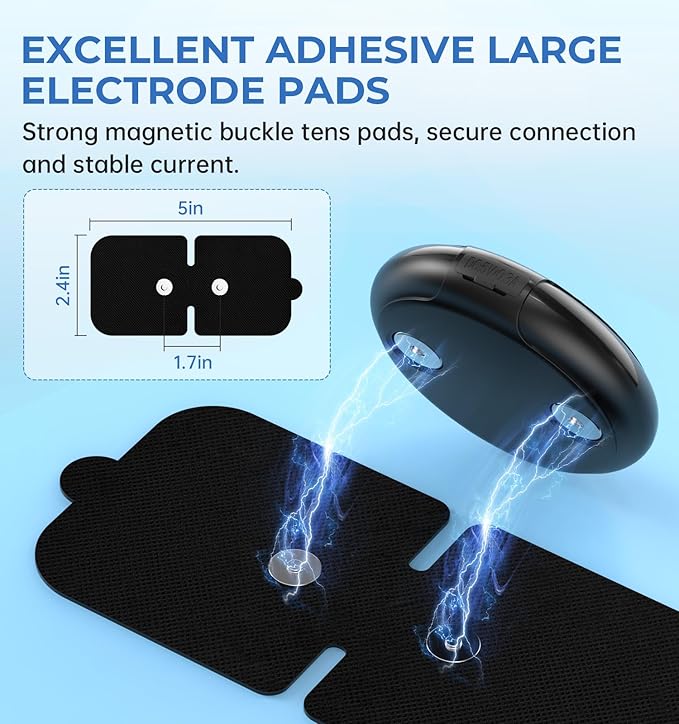 NURSAL Wireless TENS Unit Muscle Stimulator, Dual Host TENS EMS Machine for Pain Relief, 18 Modes 20 Intensity Remote Control Pulse Physical Electrotherapy for Back Shoulder Pain (2 Pads)