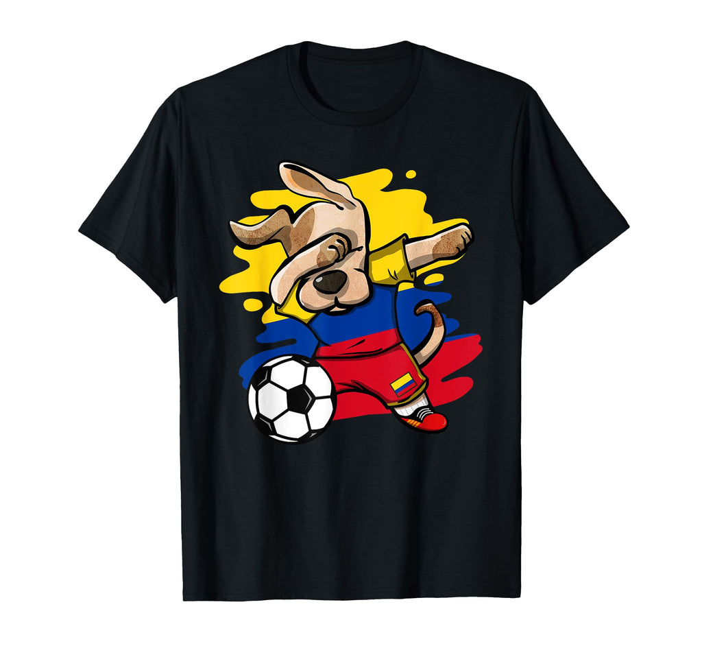 Dab Dog Colombia Soccer Fans Jersey T-Shirt - Unique Graphic for Adults