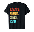 Soccer Legend Since 2016 Birthday T-Shirt - Trendy Graphic for Adults