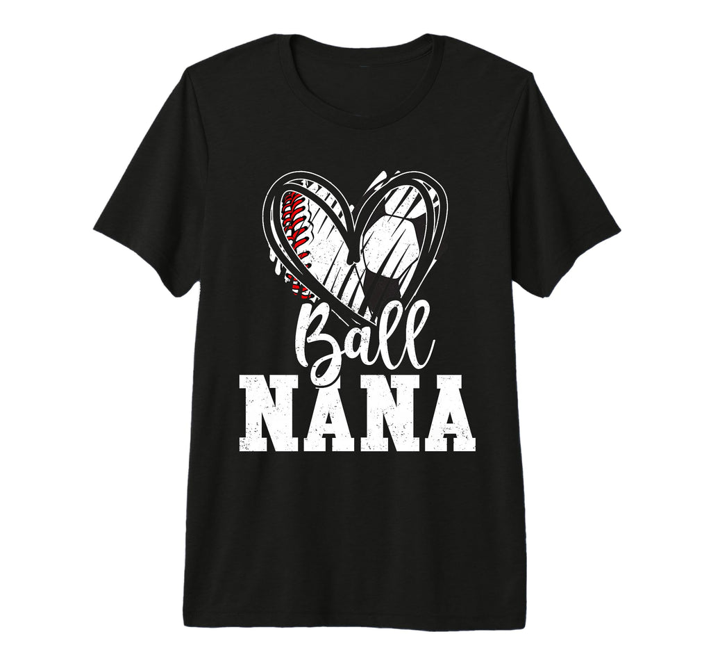 Ball Nana Baseball Soccer Grandma Tri T-Shirt - Minimalist Print Men Women