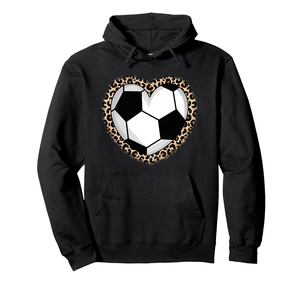 Soccer Heart Leopard Soccer Hoodie - Minimalist Print Men Women