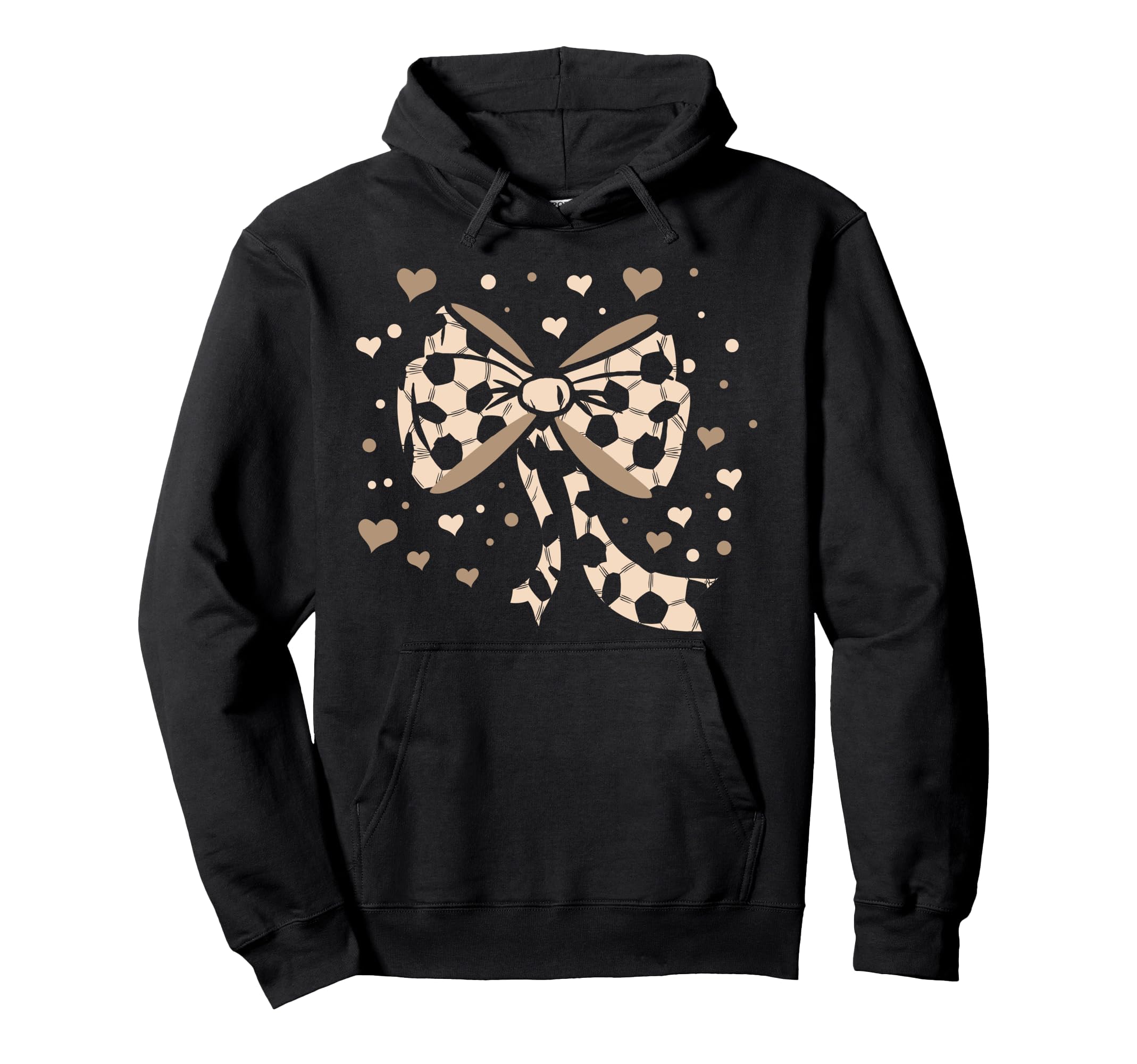 Soccer Ball Coquette Bow Game Day Hoodie - Custom Art Print Men Women