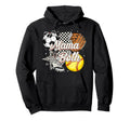 Mama Both Soccer Softball Mama Hoodie - Custom Art Print for Adults