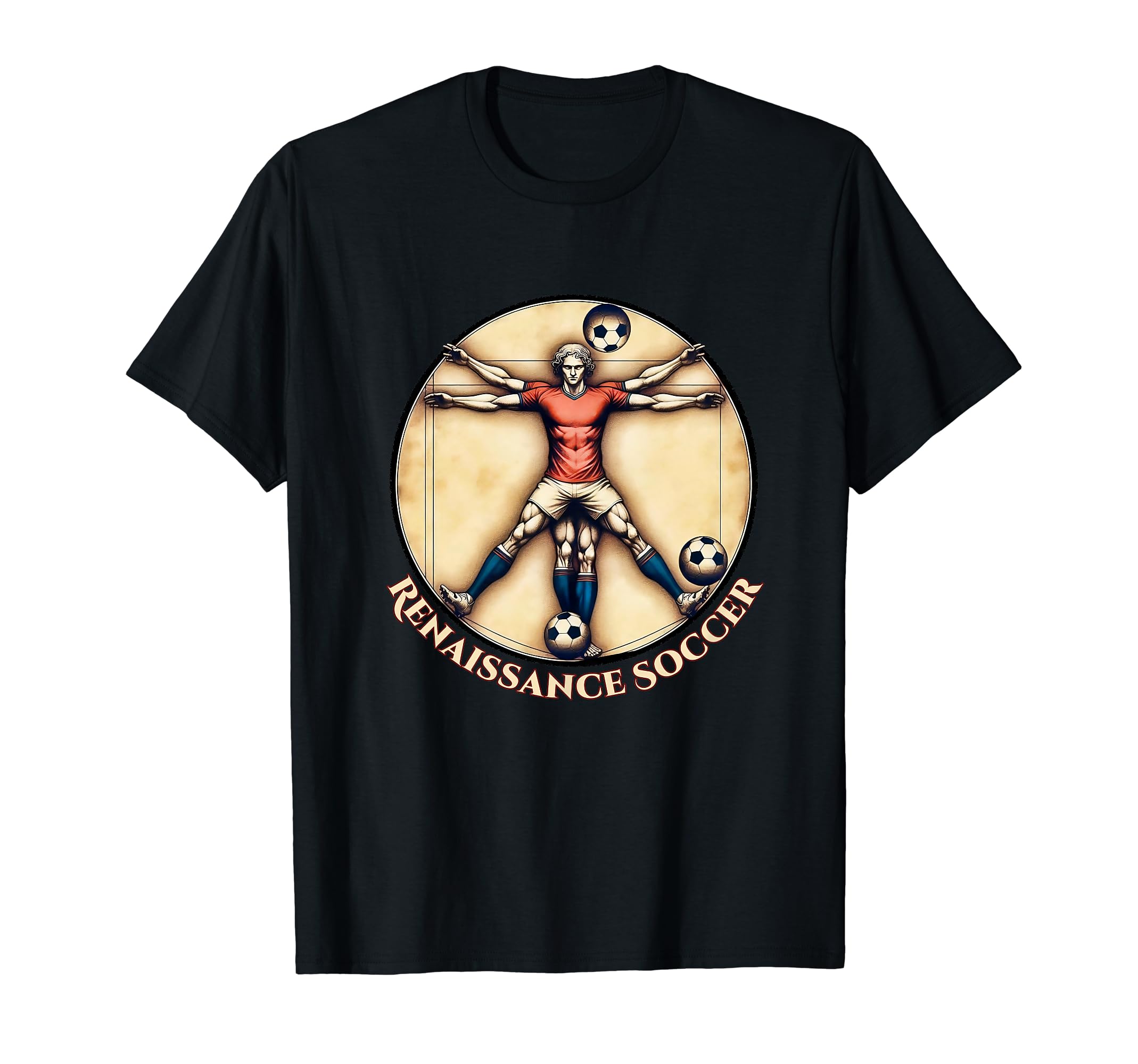Da Vinci Vitruvian Renaissance T-Shirt - Casual Everyday Wear for Adults