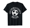 Las Animas County Soccer Distressed 90S T-Shirt - Minimalist Print Unisex