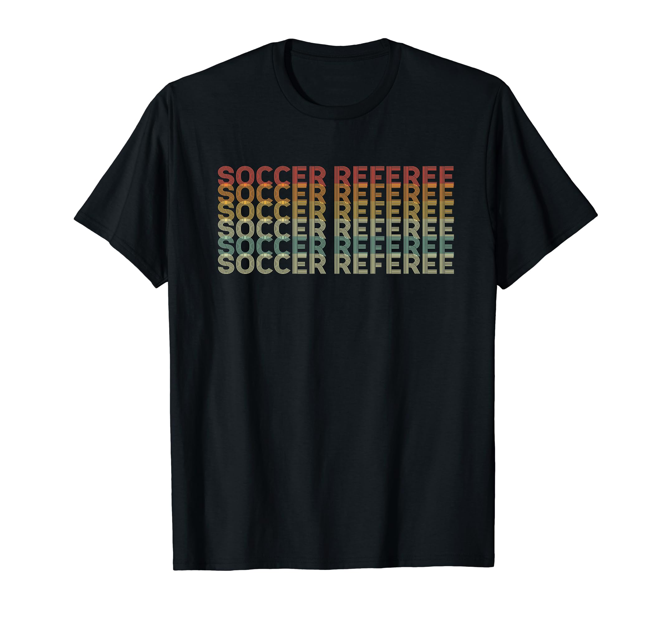 70S Soccer Referee Job Title T-Shirt - Trendy Graphic Men Women