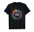 2026 Soccer World Usa Flag Burst Fan T-Shirt - Fun Novelty Design Unisex