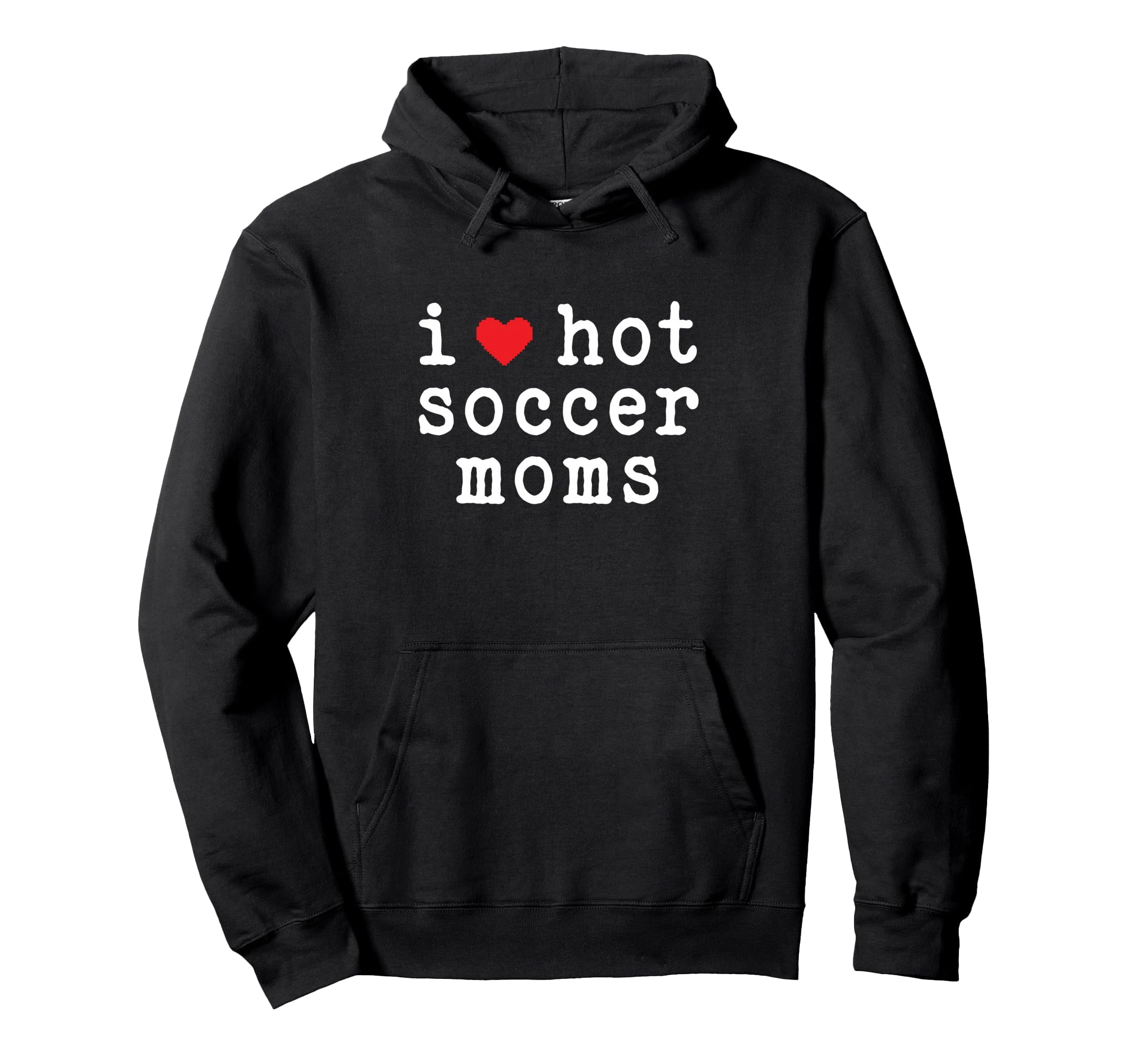 I Love Hot Soccer Moms Funny Love Red Hoodie - Custom Art Print Unisex