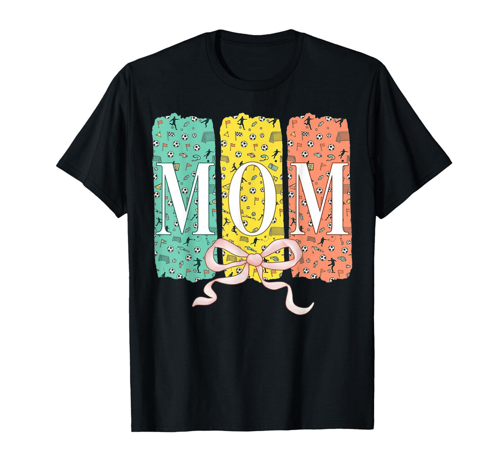 Soccer Mom Coquette Bow Soccer Ball T-Shirt - Trendy Graphic Unisex
