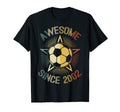 Awesome Since 2002 Soccer Birthday Team T-Shirt - Trendy Graphic Unisex