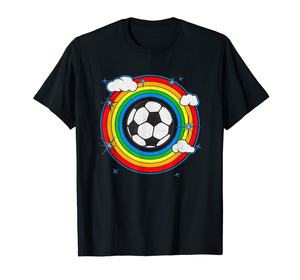 Rainbow Pride Sports Soccer Ball T-Shirt - Fun Novelty Design for Adults