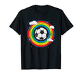 Rainbow Pride Sports Soccer Ball T-Shirt - Fun Novelty Design for Adults