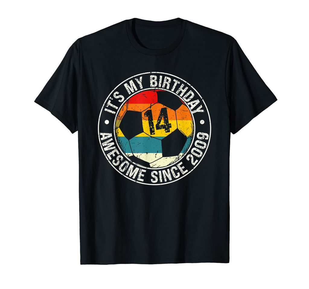 Its My Birthday 14Th Awesome Since 2009 T-Shirt - Unique Graphic Unisex