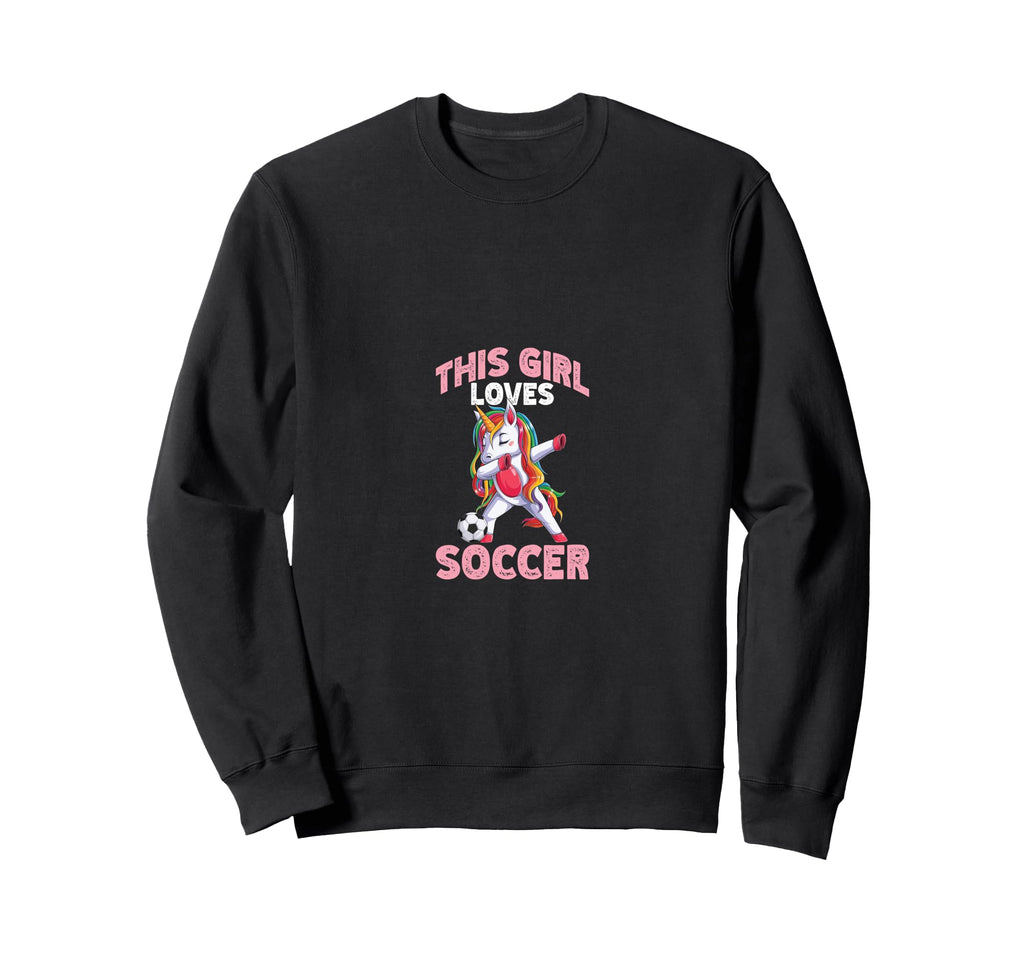 Loves Soccer Funny Sport Sweatshirt - Fun Novelty Design for Adults