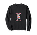 Loves Soccer Funny Sport Sweatshirt - Fun Novelty Design for Adults