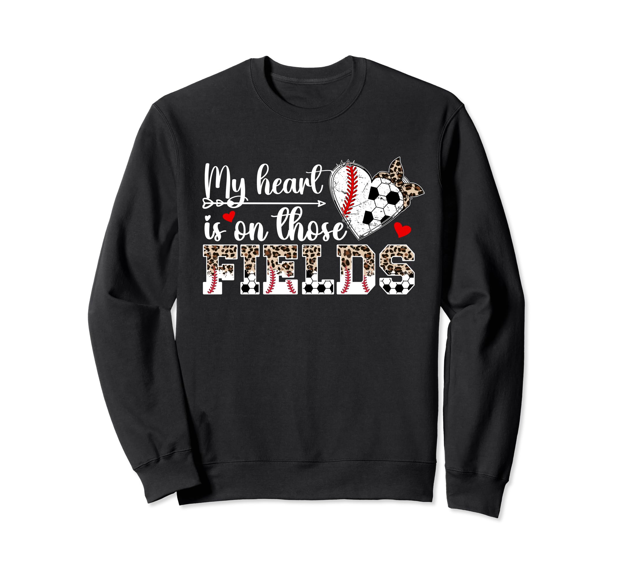 My Heart Is Those Fields Baseball Sweatshirt - Unique Graphic for Adults