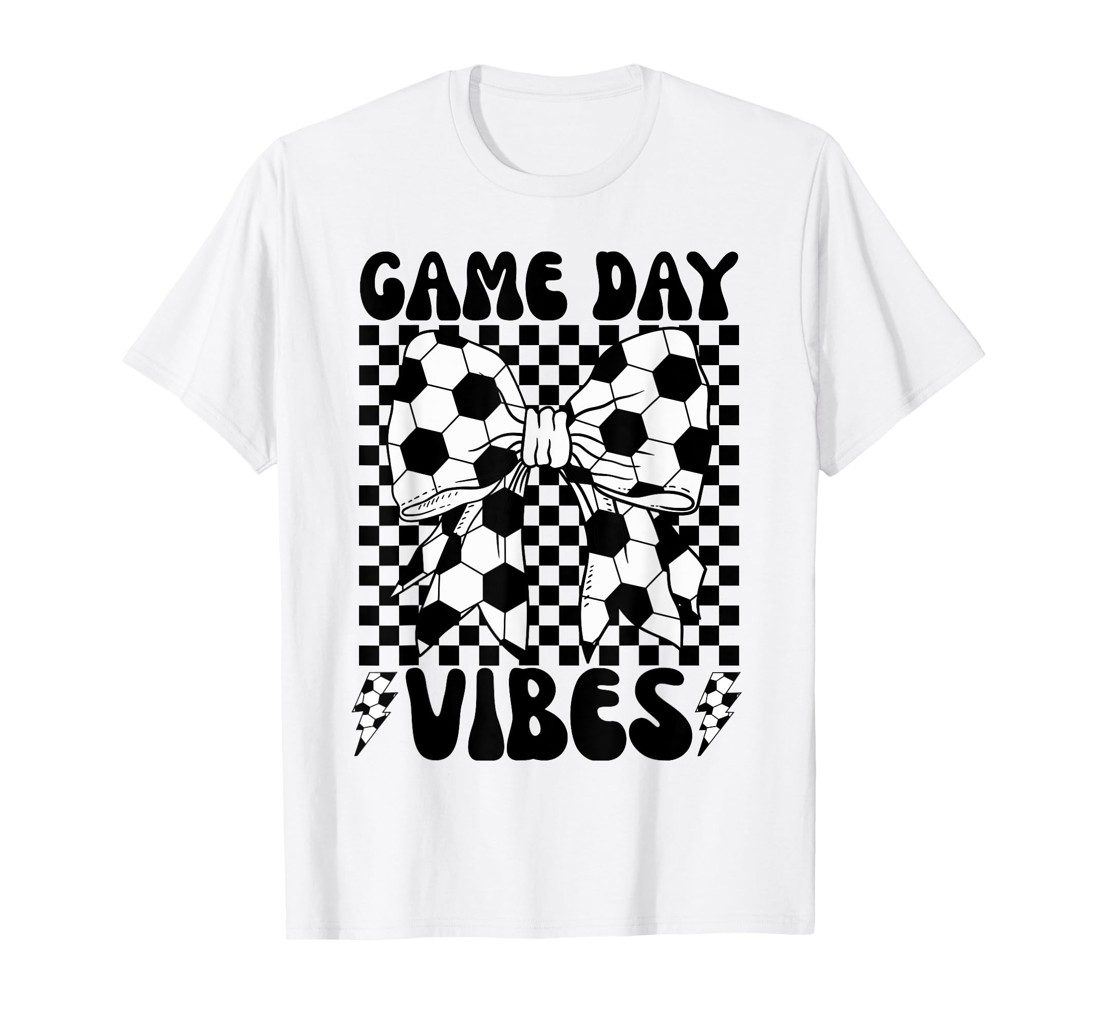 Game Day Vibes Coquette Bow Soccer T-Shirt - Custom Art Print Men Women