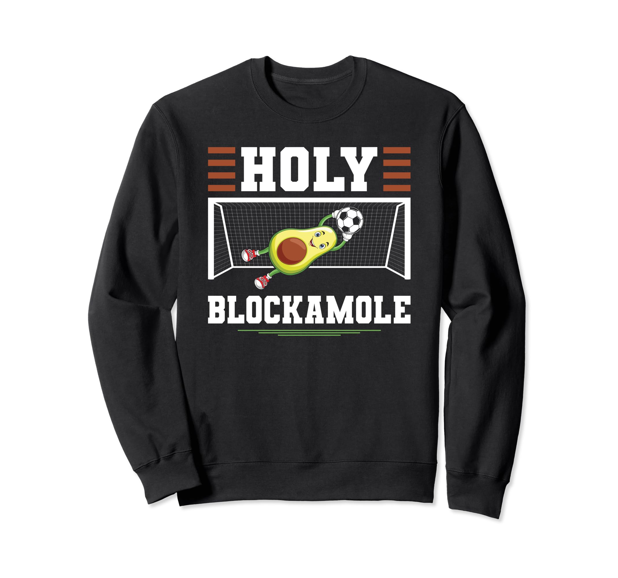Soccer Avocado Holy Blockamole Soccer Sweatshirt - Unique Graphic Unisex