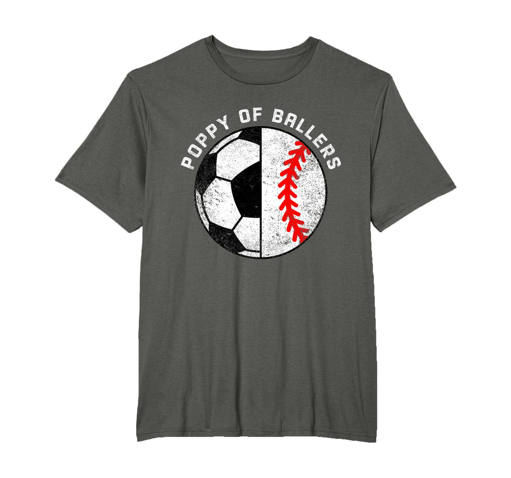 Poppy Ballers Funny Soccer Baseball T-Shirt - Aesthetic Graphic Unisex
