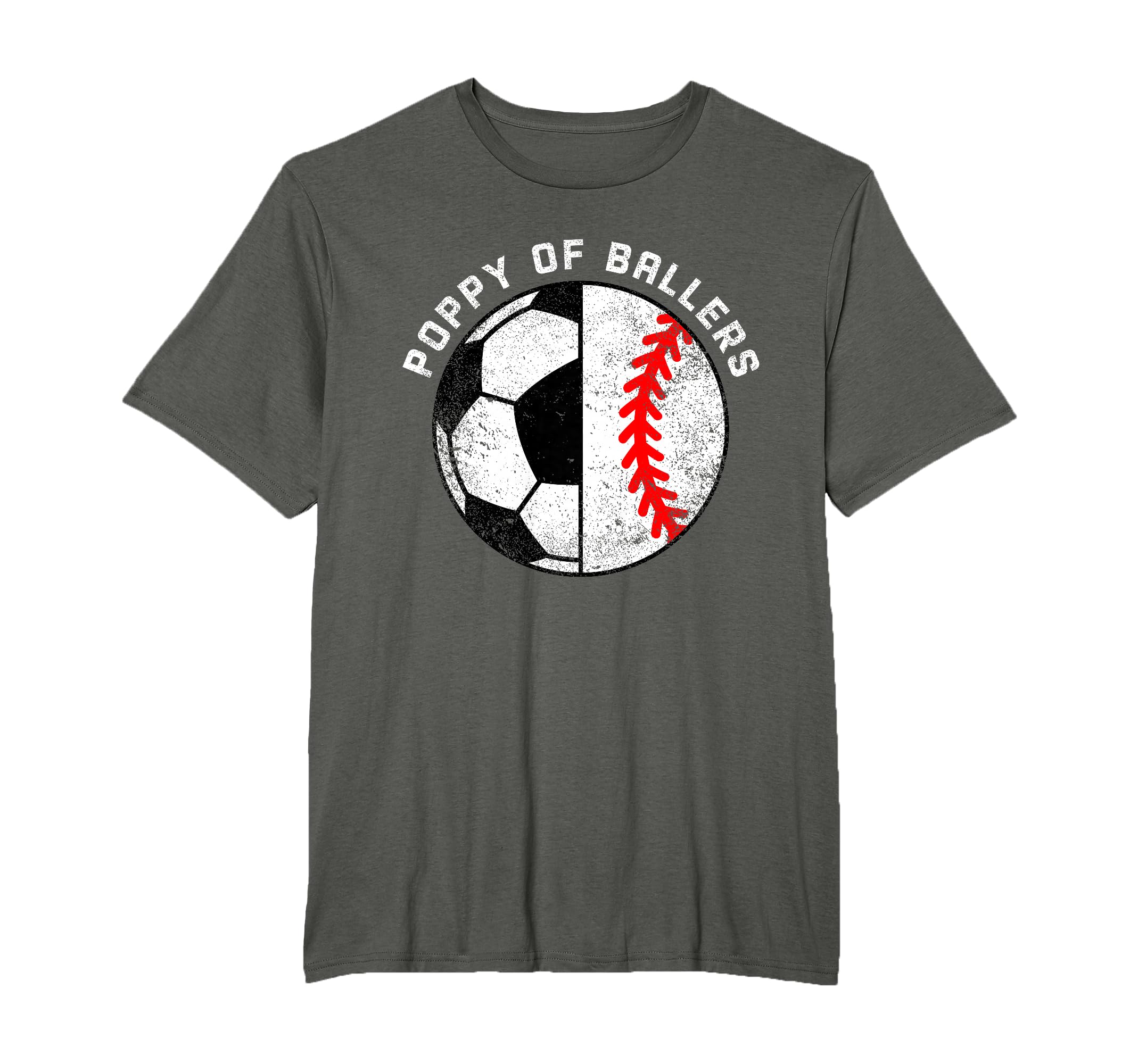Poppy Ballers Funny Soccer Baseball T-Shirt - Aesthetic Graphic Unisex