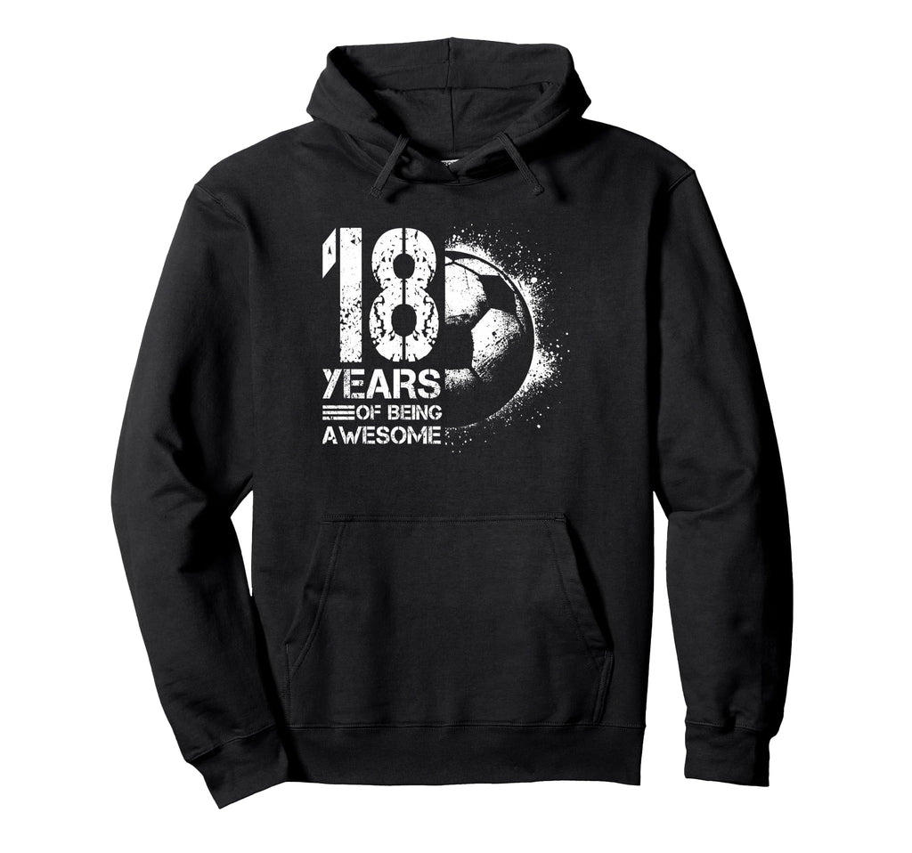 18Th Birthday Soccer Player Football 18 Hoodie - Trendy Graphic for Adults