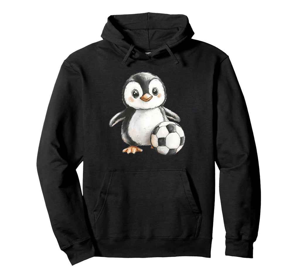 Adorable Penguin Soccer Player Hoodie - Unique Graphic Men Women