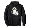 Adorable Penguin Soccer Player Hoodie - Unique Graphic Men Women