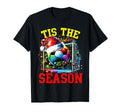 Tis Season Soccer Ball Santa Hat T-Shirt - Unique Graphic Men Women