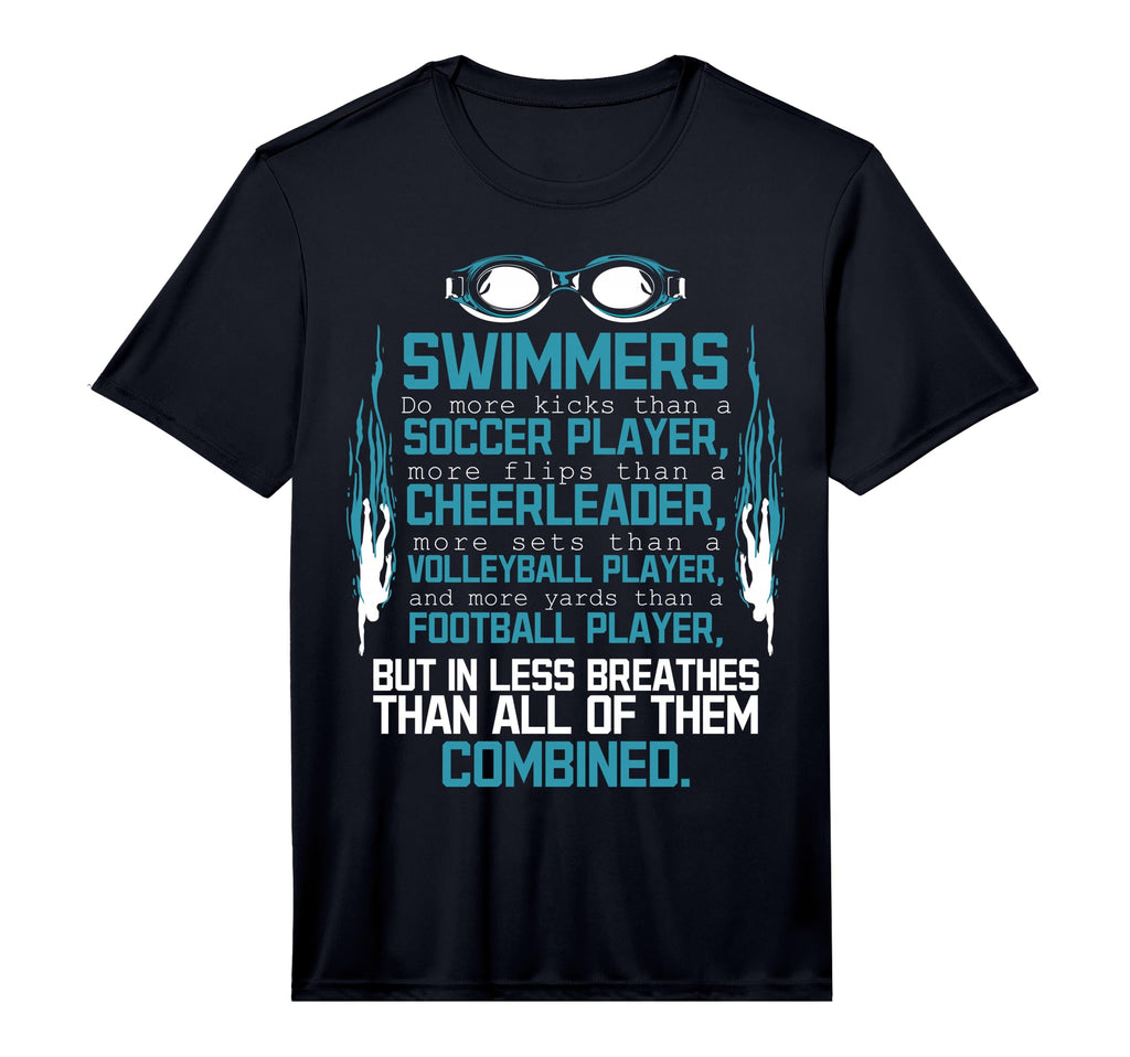 Mens Swimming Facts Funny Water Sports T-Shirt - Novelty Apparel Men Women
