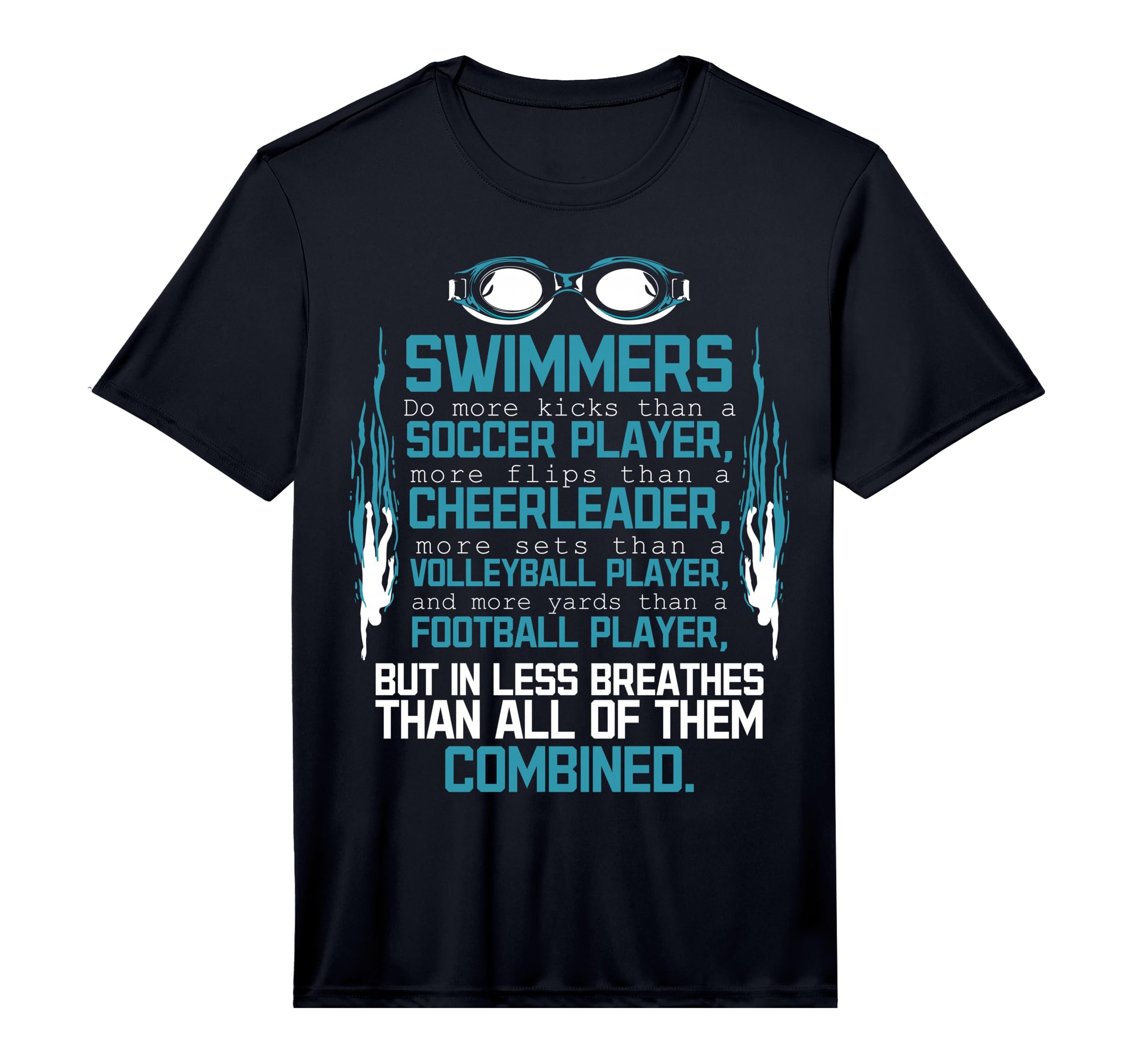 Mens Swimming Facts Funny Water Sports T-Shirt - Novelty Apparel Men Women