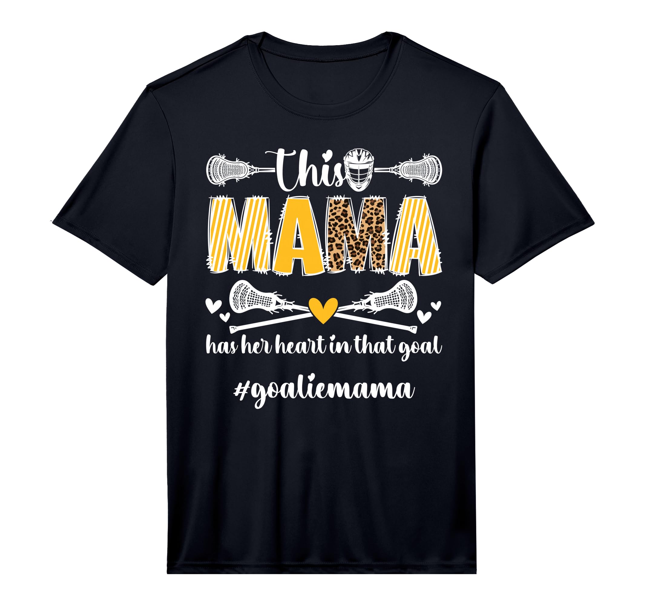 Mens Proud Lacrosse Goalie Mama T-Shirt - Casual Everyday Wear for Adults