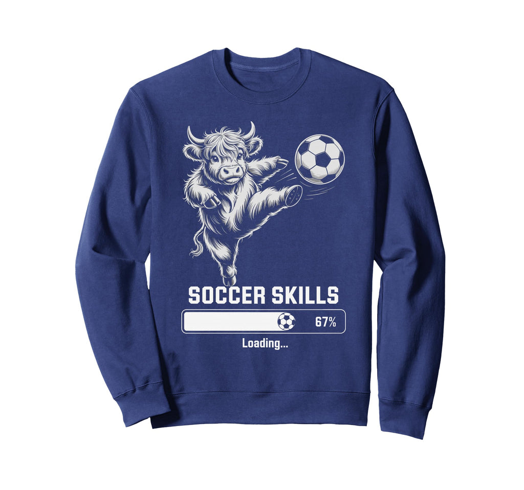 Funny Heifer Soccer Skills Loading Sweatshirt - Aesthetic Graphic Unisex