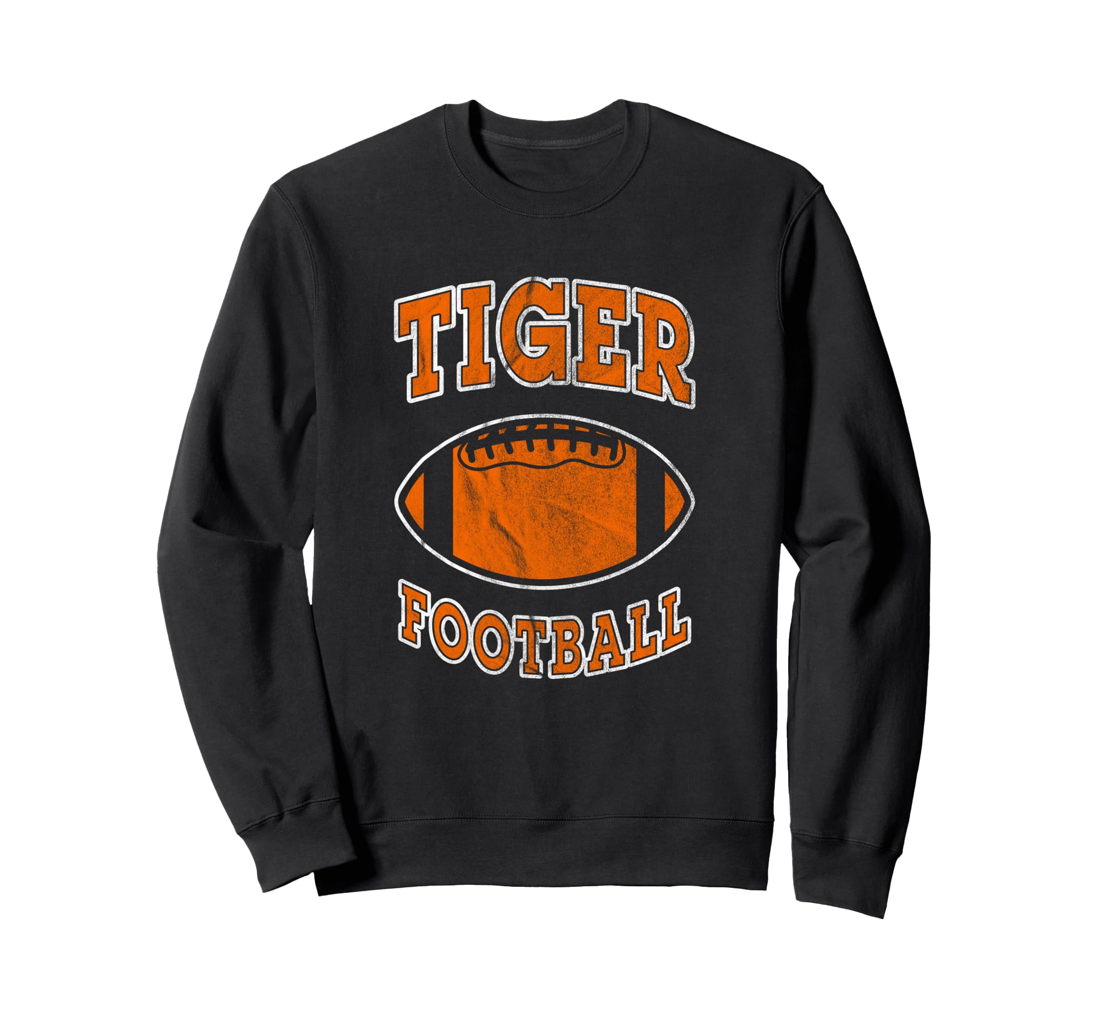 Tiger Football Distressed Sweatshirt - Streetwear Style Men Women