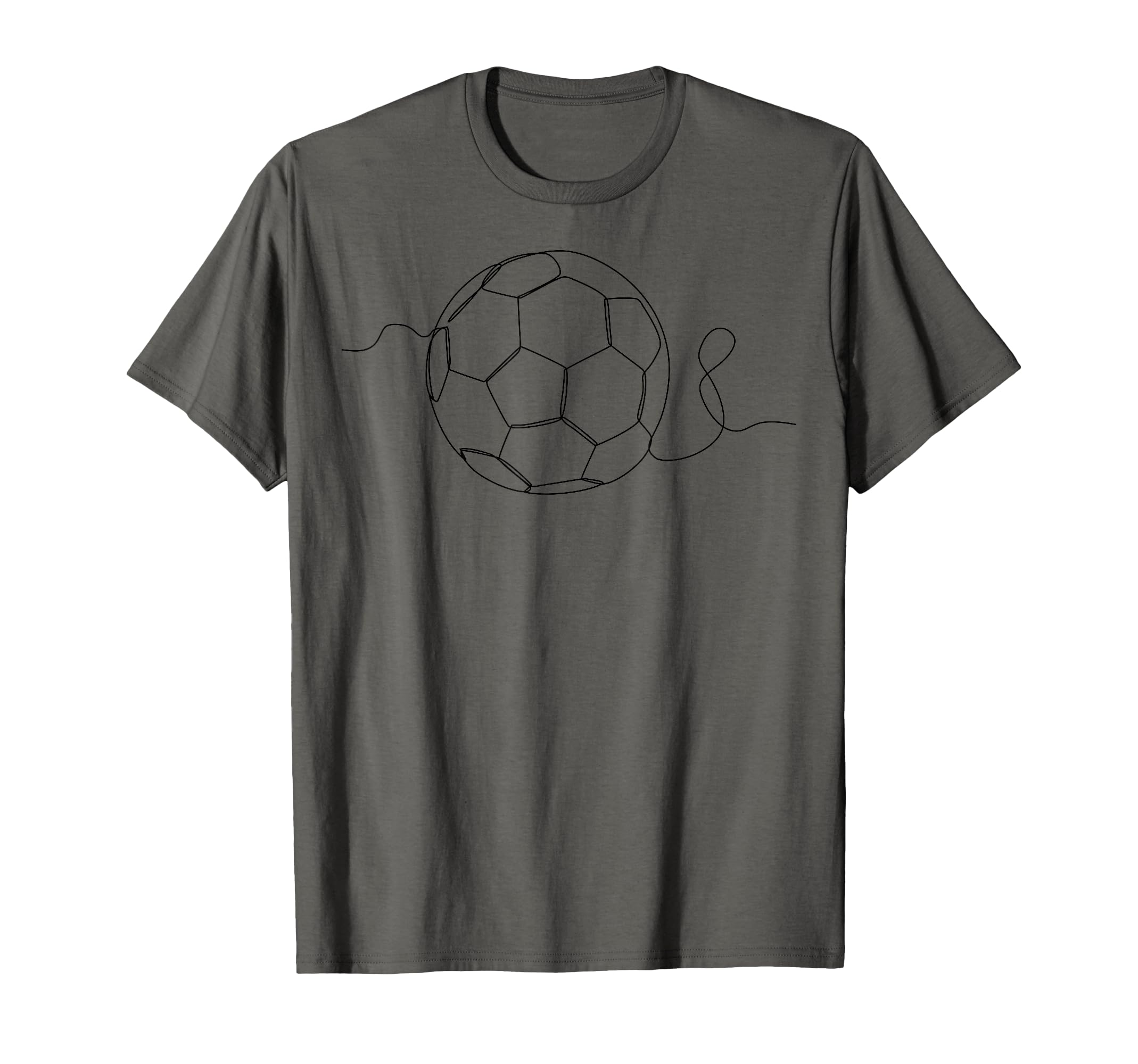 One Line Art Minimalist Soccer Coach T-Shirt - Streetwear Style Unisex