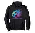 Colorful Soccer Silhouette Soccer Hoodie - Fun Novelty Design Unisex