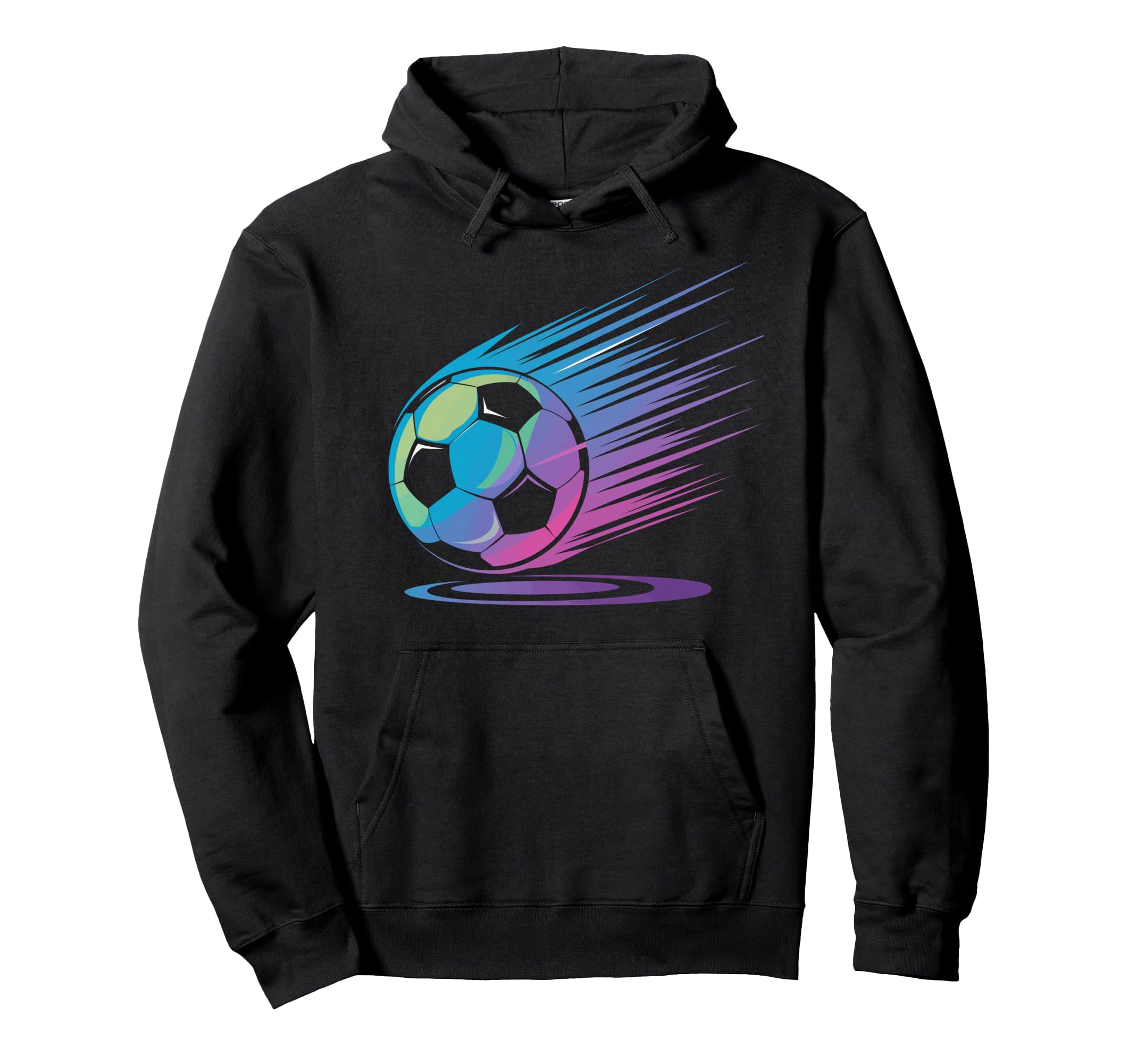 Colorful Soccer Silhouette Soccer Hoodie - Fun Novelty Design Unisex