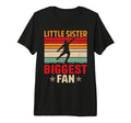 Little Sister Biggest Fan Soccer Sunset T-Shirt - Trendy Graphic Men Women