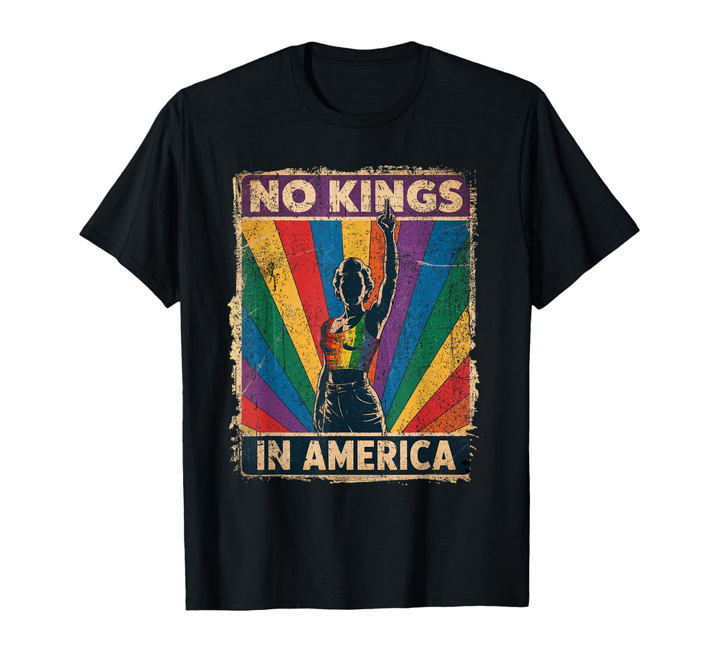 Funny No Kings America Lgbt T-Shirt - Trendy Graphic Men Women