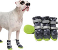 Spark Paws Dog Shoes, Waterproof Dog Boots for Medium to Large Dogs, Non Slip, Breathable Dog Booties and Paw Protectors - 4PCS Doggie Hiking Boots with Reflective Straps, Gray Camo, Size 5