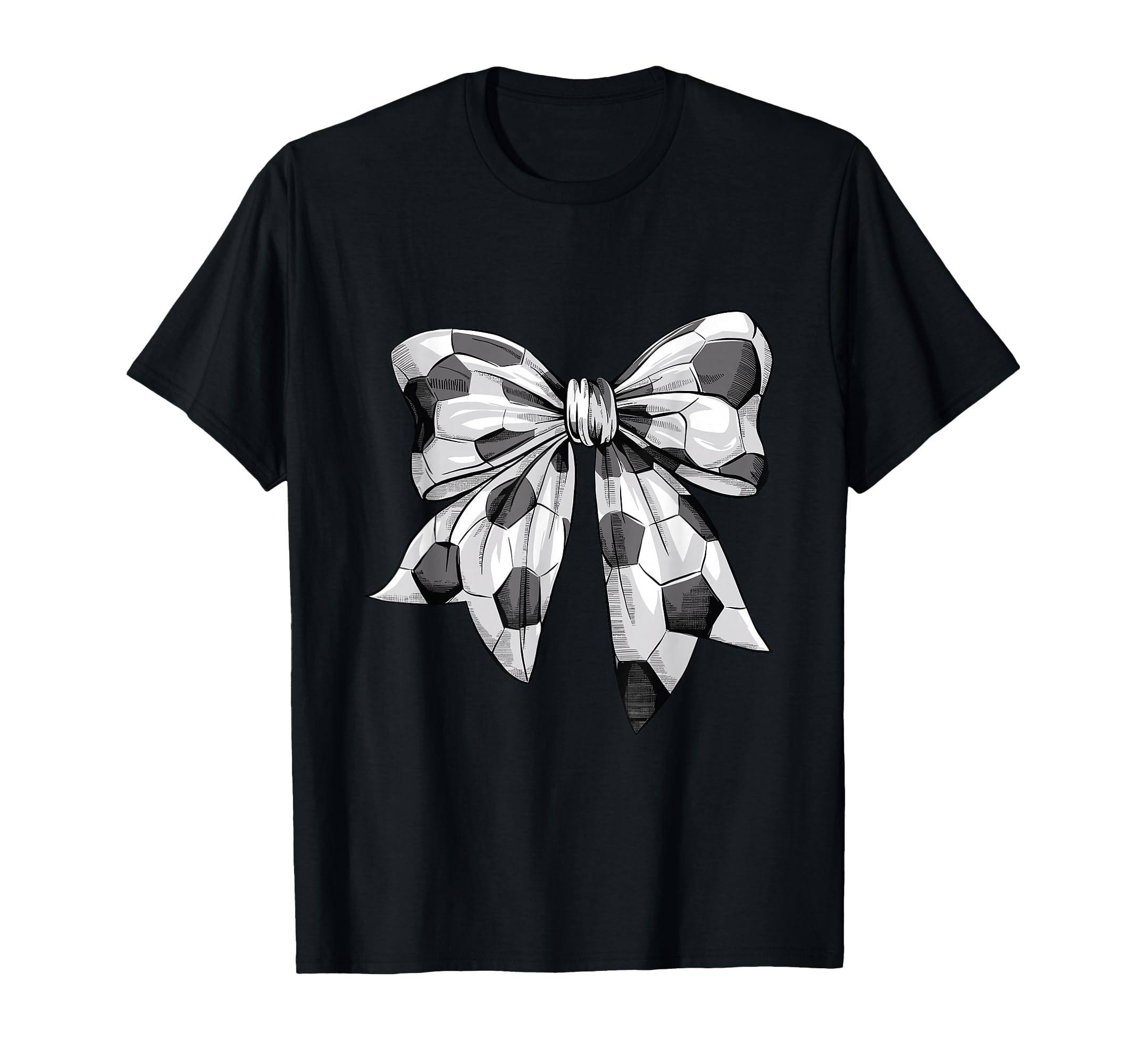 Coquette Bow Soccer Ball Mom Life Game T-Shirt - Minimalist Print Unisex