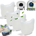 NewKe 4 Pack Deodorizer for Cumrige Self Cleaning Litter Box, Odor Eliminator Compatible with Fumoi Automatic Cat Litter Box, Cute Cat Shaped Design with Camellia Flower Scent, Fragrance Refills