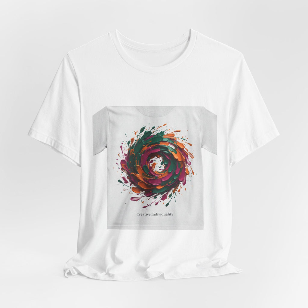 Abstract Floral Swirl Tee | Painterly Brushstroke Apparel, Artsy Graphic Design