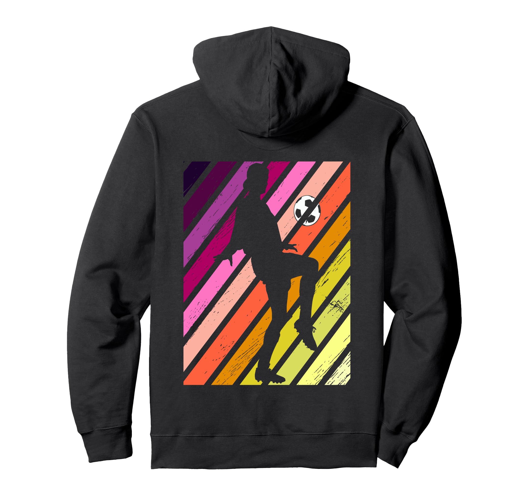 Soccer Football Female Player Sunset Hoodie - Trendy Graphic Men Women