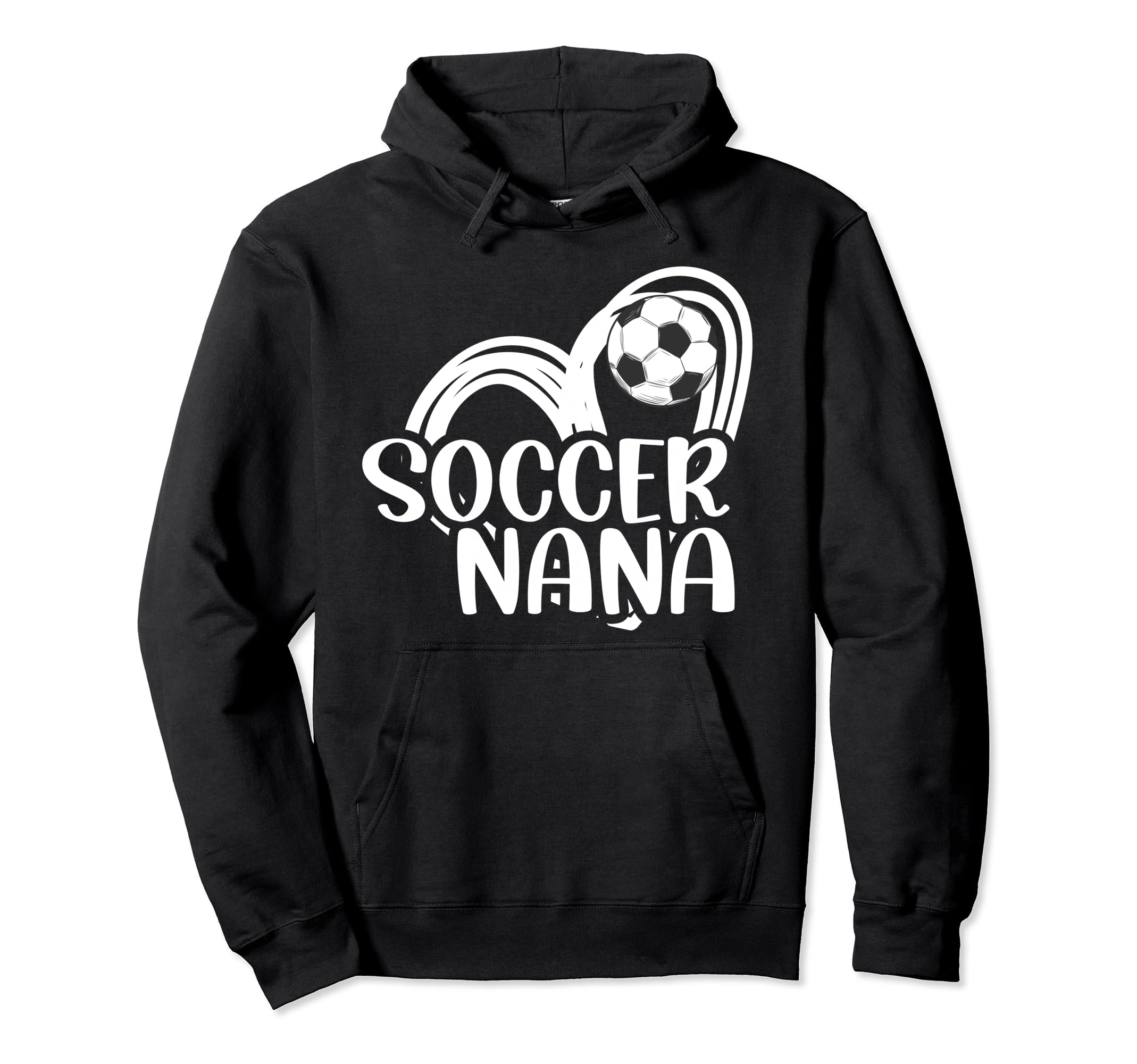 Soccer Nana Heart Grandma Nana Soccer Hoodie - Novelty Apparel Unisex