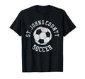 St Johns County Soccer Distressed 90S T-Shirt - Trendy Graphic Men Women