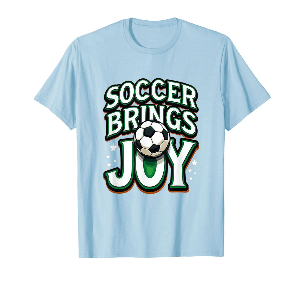 Soccer Brings Joy Vibrant Fan T-Shirt - Graphic Print for Adults