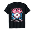 Groovy Soccer Auntie Coquette Bow T-Shirt - Aesthetic Graphic for Adults