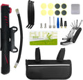 Bicycle Tire Repair Tool Kit with Stainless Steel Tools, Portable Bike Tire Patch Repair Set for Mountain/Road Bikes